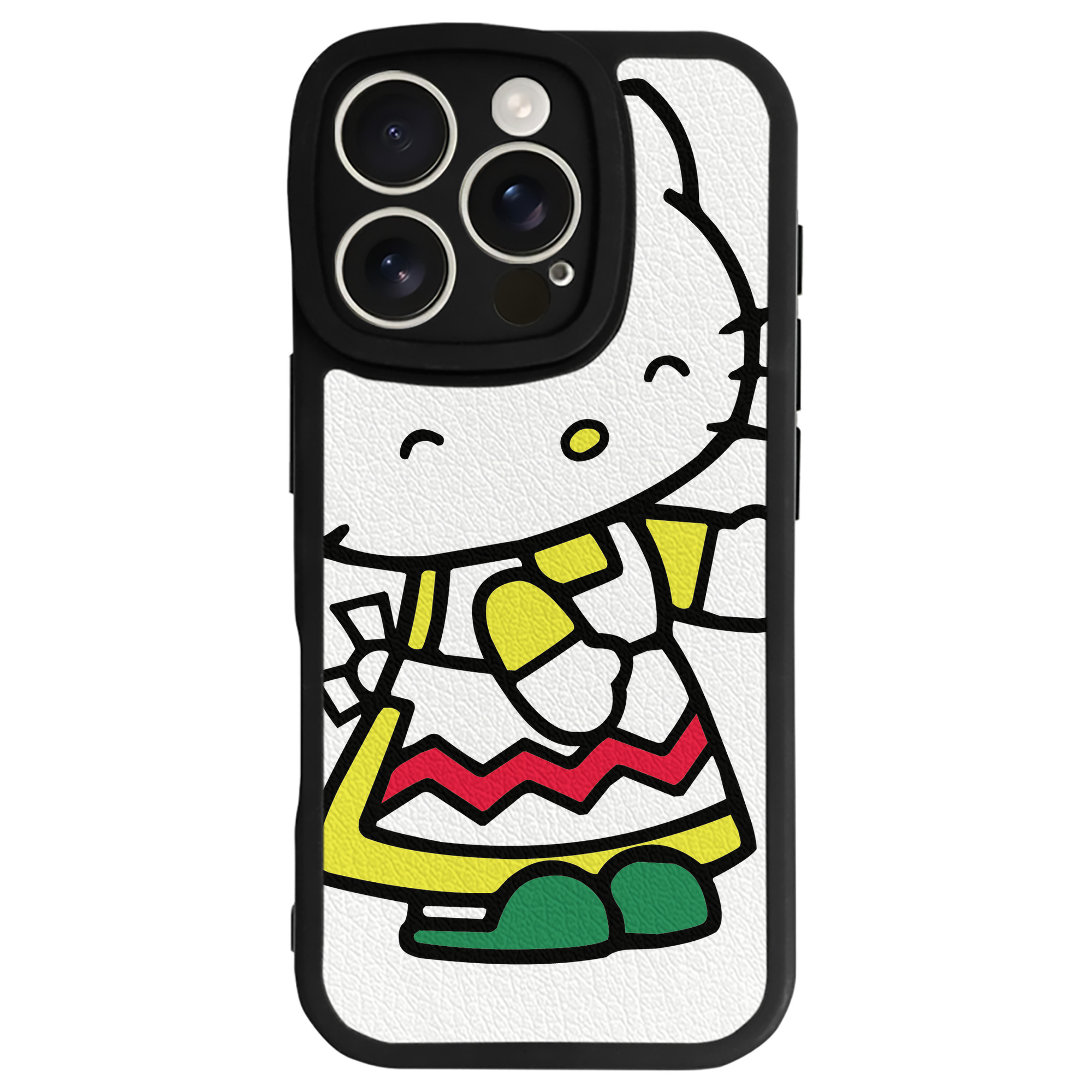 （画像用） Hello Kitty ハローキティ 【iPhone 16シリーズ対応】シリコンスマホケース（レザー調） 材質：シリコン